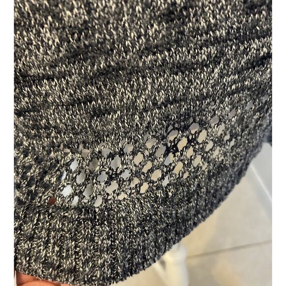 Women Marble Blue Knit Sweater Coastal Nautical Beach Sailor Casual Westport M - Picture 12 of 13